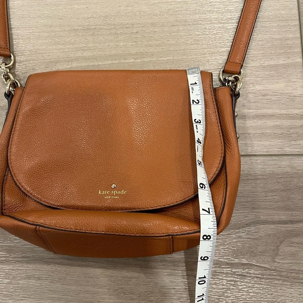 Kate Spade Brown Leather Saddle Bag Crossbody Purse